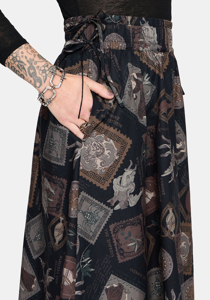 Kleo Relics Print Midaxi Skirt