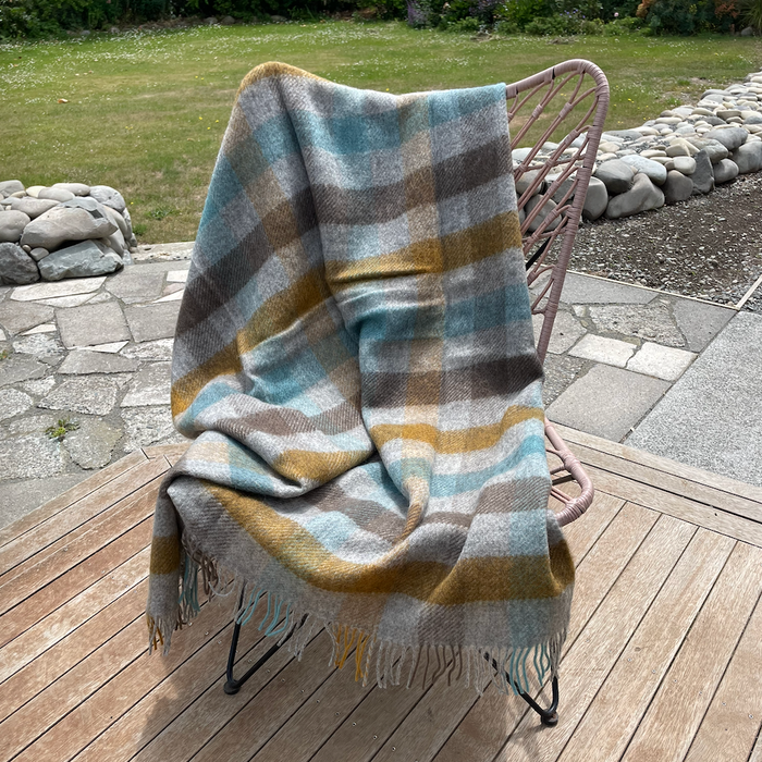 Klippan - Lambswool and Gotland Multi Throw Turquoise