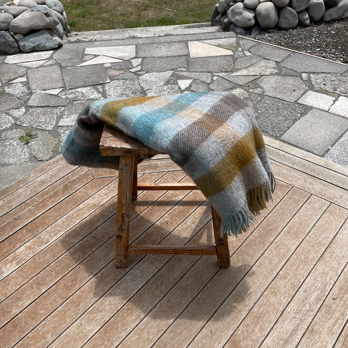 Klippan - Lambswool and Gotland Multi Throw Turquoise