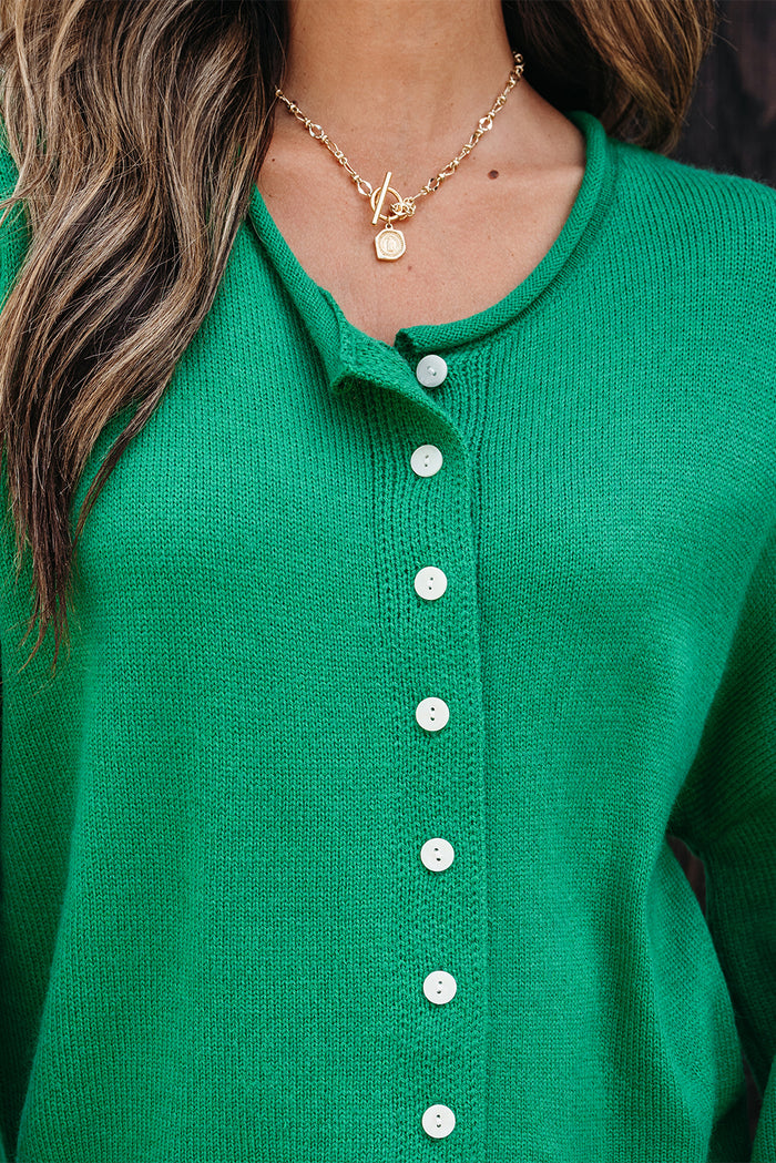 Knit Button Sweater Cardigan