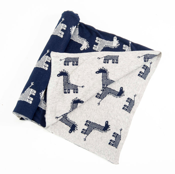 Knitted AC Blanket/Quilt for Baby | 100% Cotton I Reversible