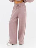 Knitted Wide Leg Sweatpants - Dusty Pink