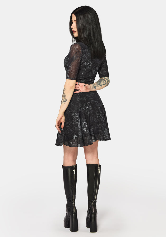 Kosmara Map Print Mini Dress