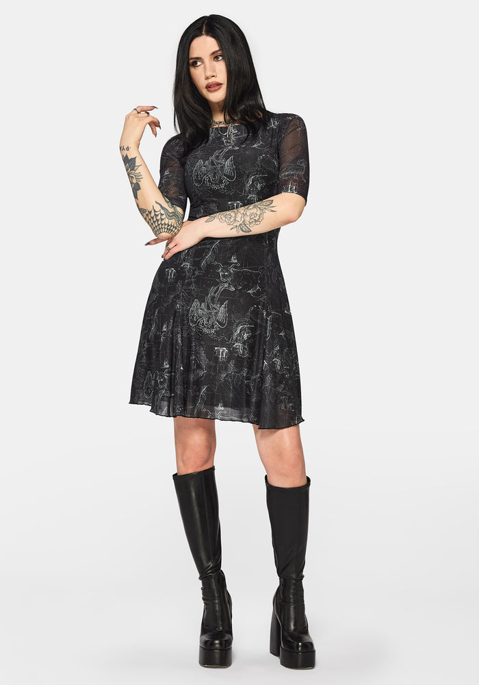 Kosmara Map Print Mini Dress