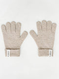 Label Knitted Gloves - Toasted Taupe