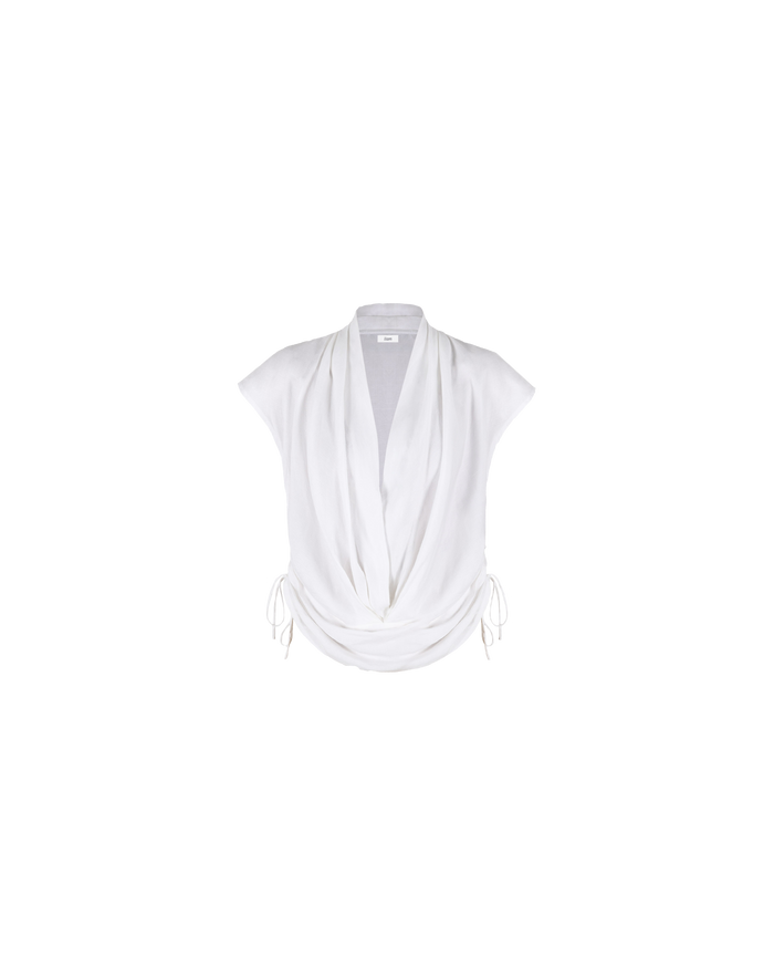 LAFAYETTE CAP SLEEVE BLOUSE WHITE
