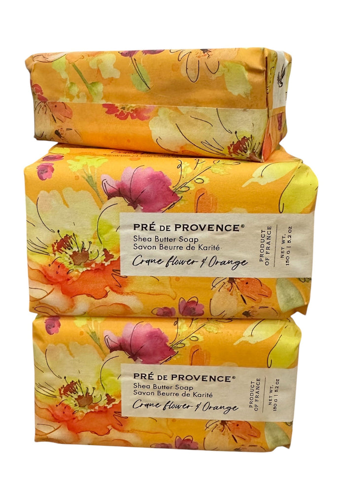 Le Jardin Shea Butter Soap by Pre de Provence European Soaps Bar Soap Crane Flower & Orange