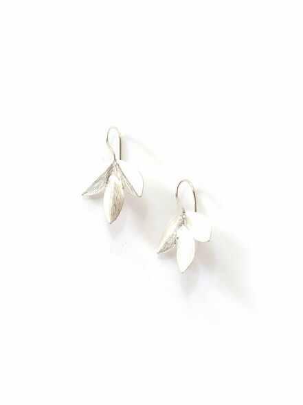 Leaf Cluster Earrings - Silver Fair Anita