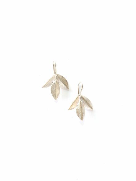 Leaf Cluster Earrings - Silver Fair Anita