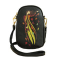 Leaf Dancer Phone Bag featuring artwork by Maxine Noel, showcasing autumn leaves and earthy tones.