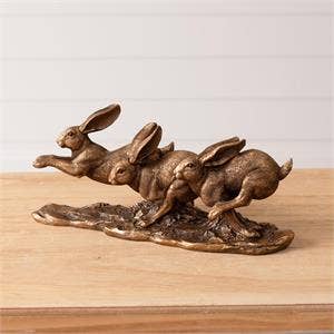 Leaping Gold Hares (PC) Audrey's Home & Gift