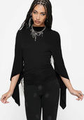 Leela Cape Ruched Top