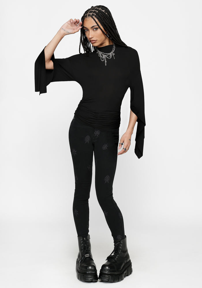 Leela Cape Ruched Top