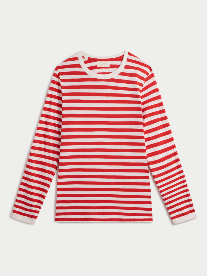 Cherry-Ivory Stripe