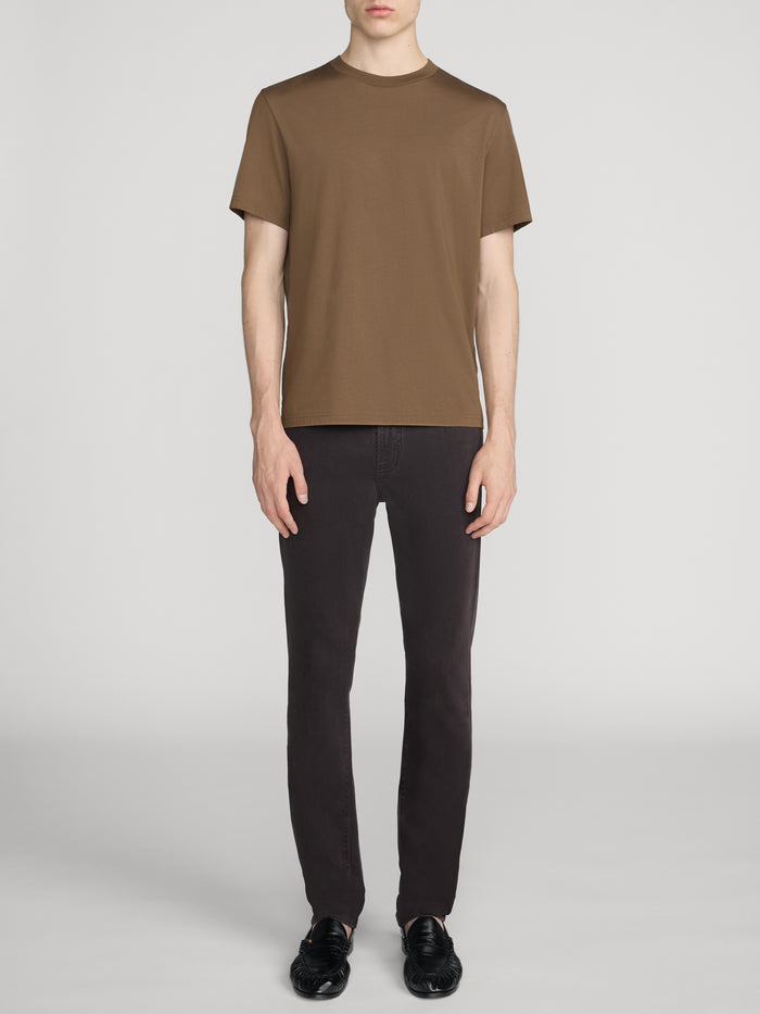 L'Homme Slim Brushed Twill -- Deep Brown