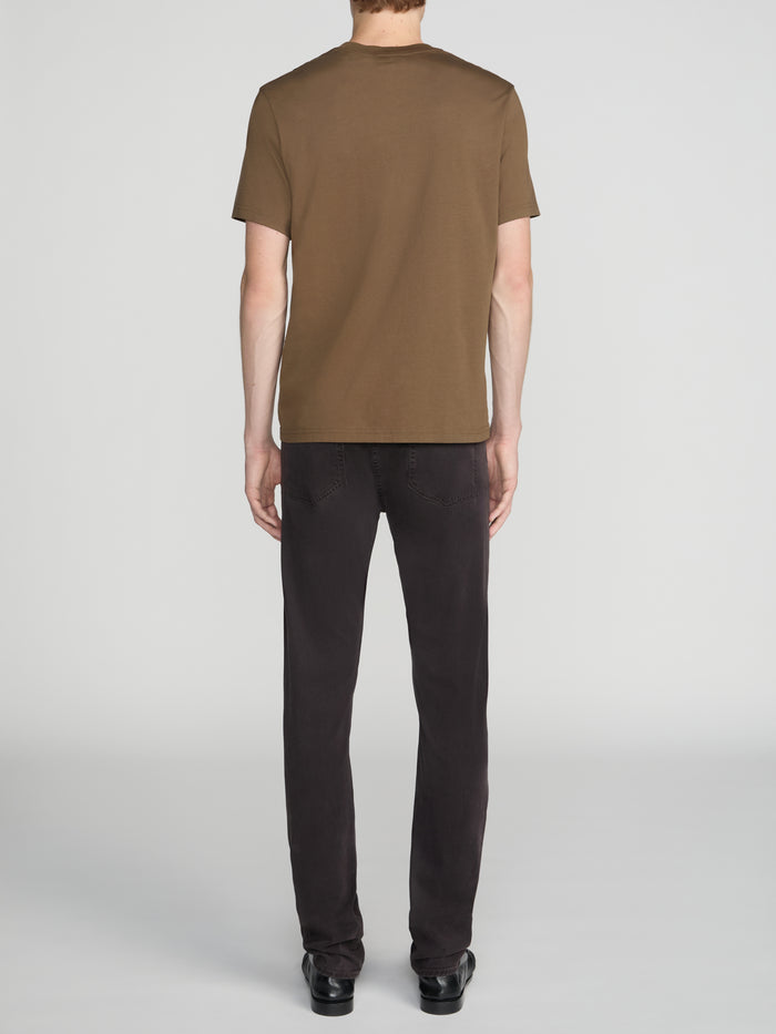 L'Homme Slim Brushed Twill -- Deep Brown