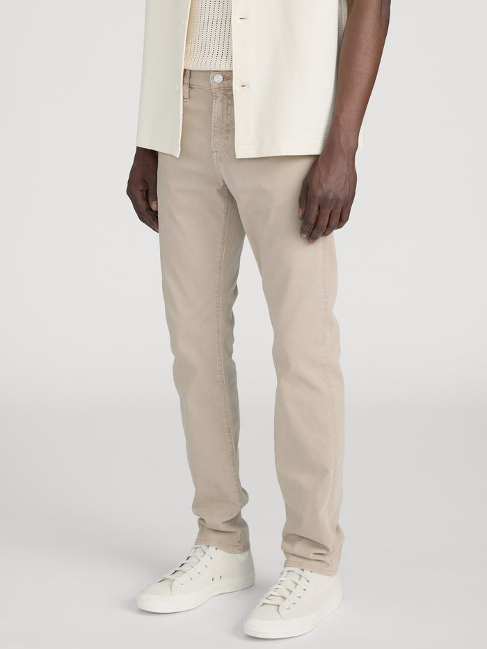 L'Homme Slim Brushed Twill -- Dusty Beige