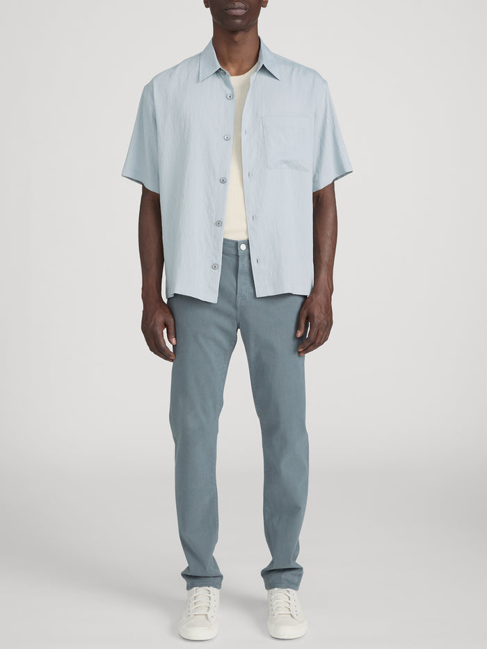 L'Homme Slim Brushed Twill -- Sea Blue
