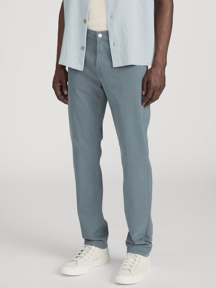 L'Homme Slim Brushed Twill -- Sea Blue