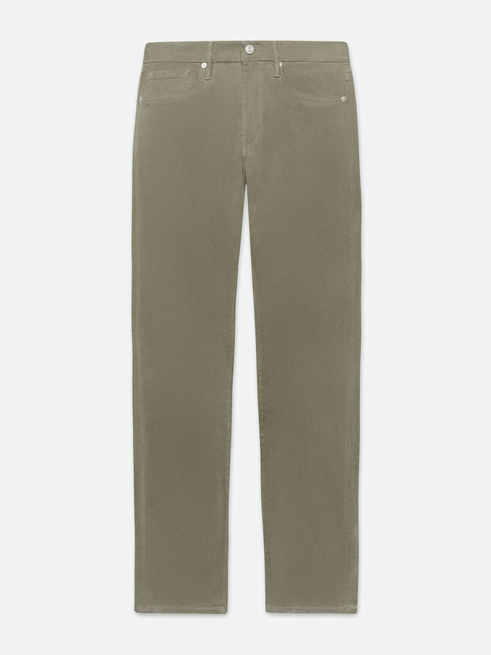 L'Homme Slim Brushed Twill -- Washed Military