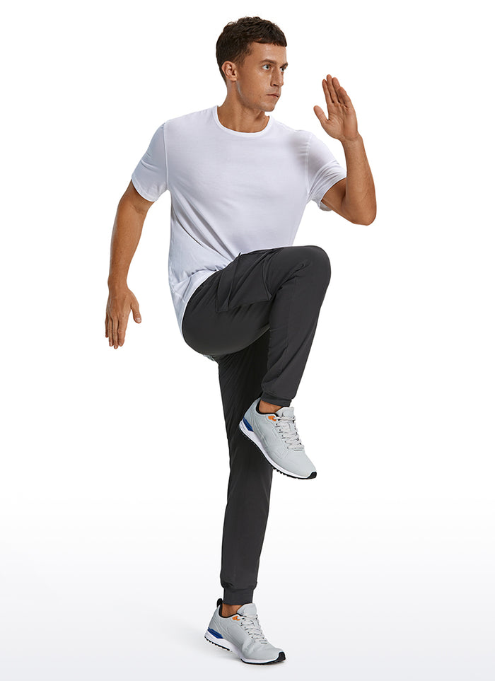 CRZ YOGA Men's Hiking Slim Fit Lightweight Cargo Joggers 30" Ink Gray