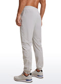 CRZ YOGA Men's Running Slim Fit Lightweight Joggers 29"-Zipper Pockets Platinum Grey