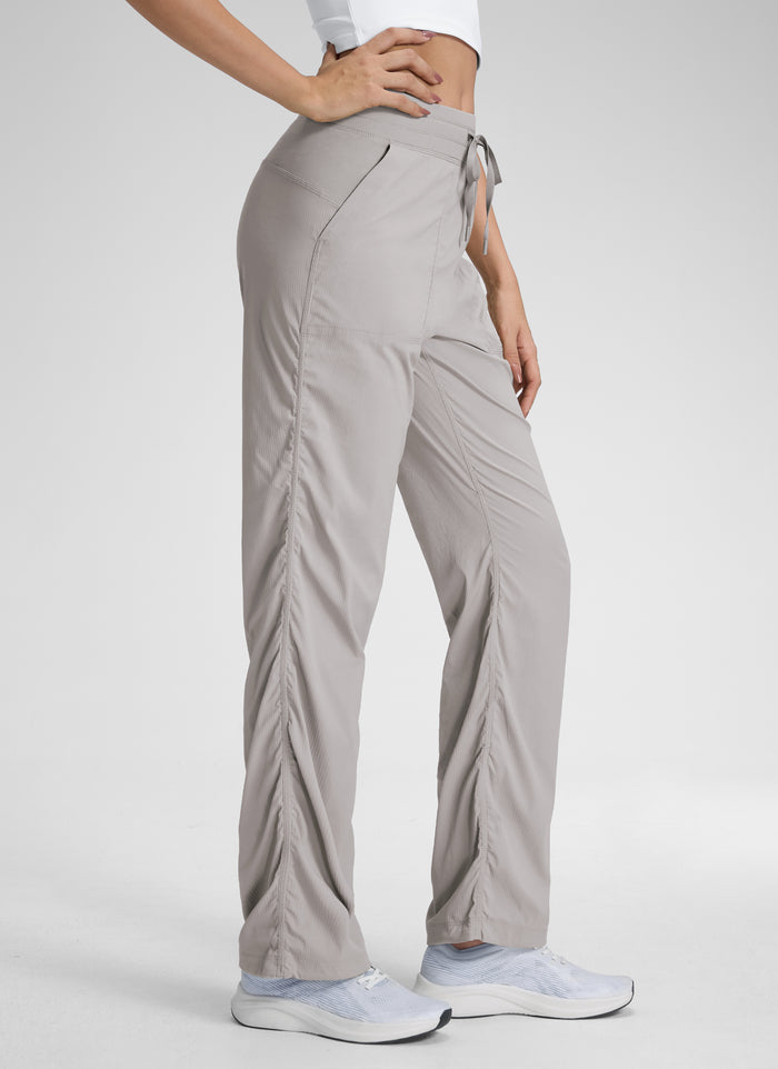 CRZ YOGA Lightweight Workout Pants for Women Straight Leg 30" Dark Chrome
