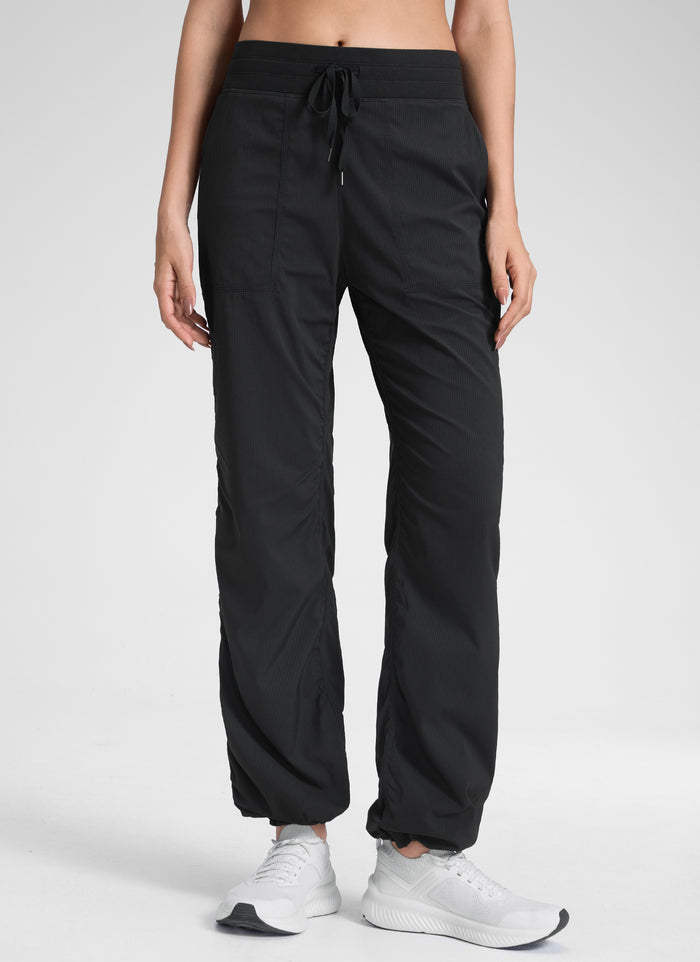CRZ YOGA Lightweight Workout Pants for Women Straight Leg 30" Black