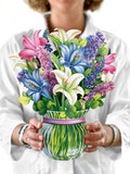 Lilies & Lupines (8 Pop-up Greeting Cards) FreshCut Paper LLC