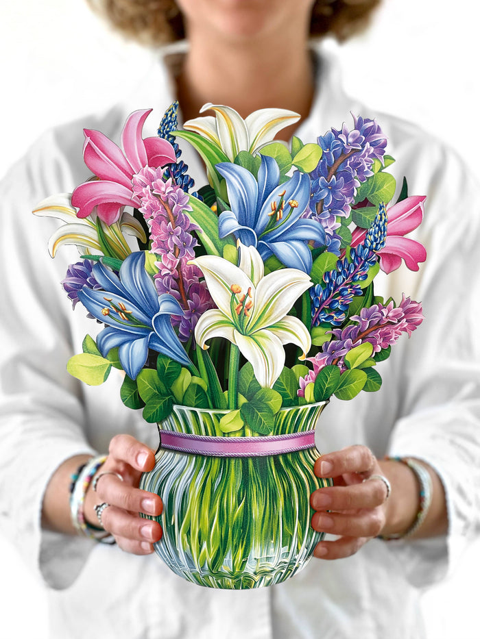 Lilies & Lupines (8 Pop-up Greeting Cards) FreshCut Paper LLC