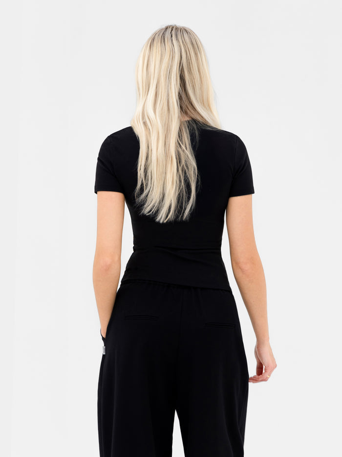 Lucia Baby Tee - Black