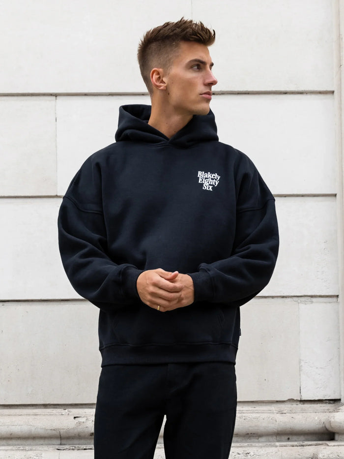 Luke Relaxed Hoodie - Black