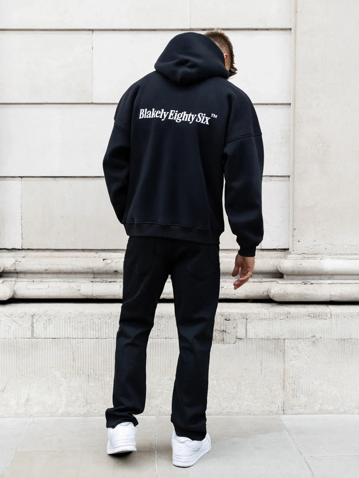 Luke Relaxed Hoodie - Black