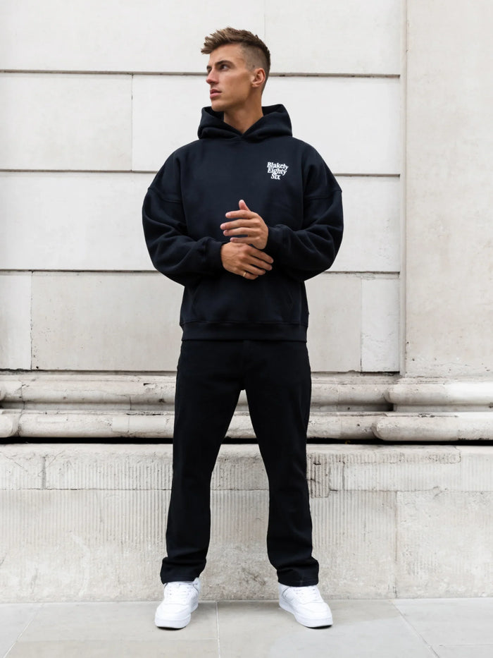 Luke Relaxed Hoodie - Black