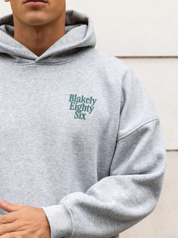 Luke Relaxed Hoodie - Marl Grey
