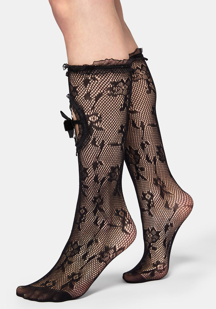 Luliya Lace Portrait Socks