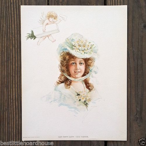 LULU GLASER SINGER Victorian Stone Lithograph Print 1903