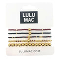 Lulu Mac Crimson and Black Bracelet Stack