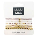 Lulu Mac Crimson and White Bracelet Stack