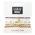 Lulu Mac Marron and White Bracelet Stack