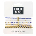 Lulu Mac Royal and White Bracelet Stack