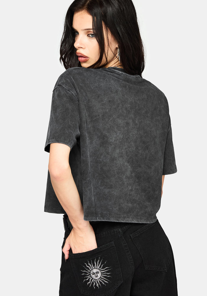 Lunar Sword Embroidered Boxy Tee
