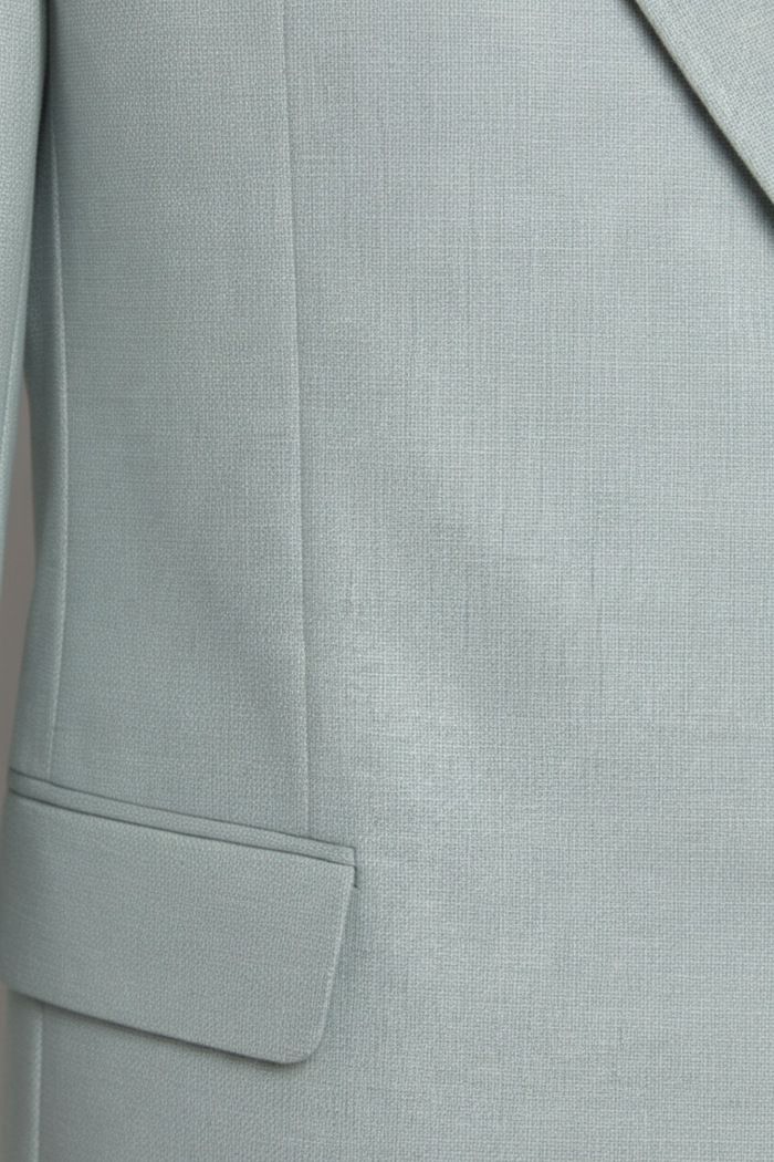 Luthen Light Green Blazer - Fabric