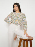 Madame All Over Print Full Sleeve Multicolor Top