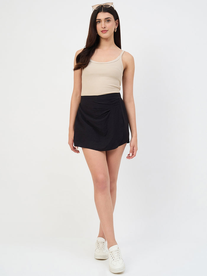 Madame Black Rayon-Blend Shorts