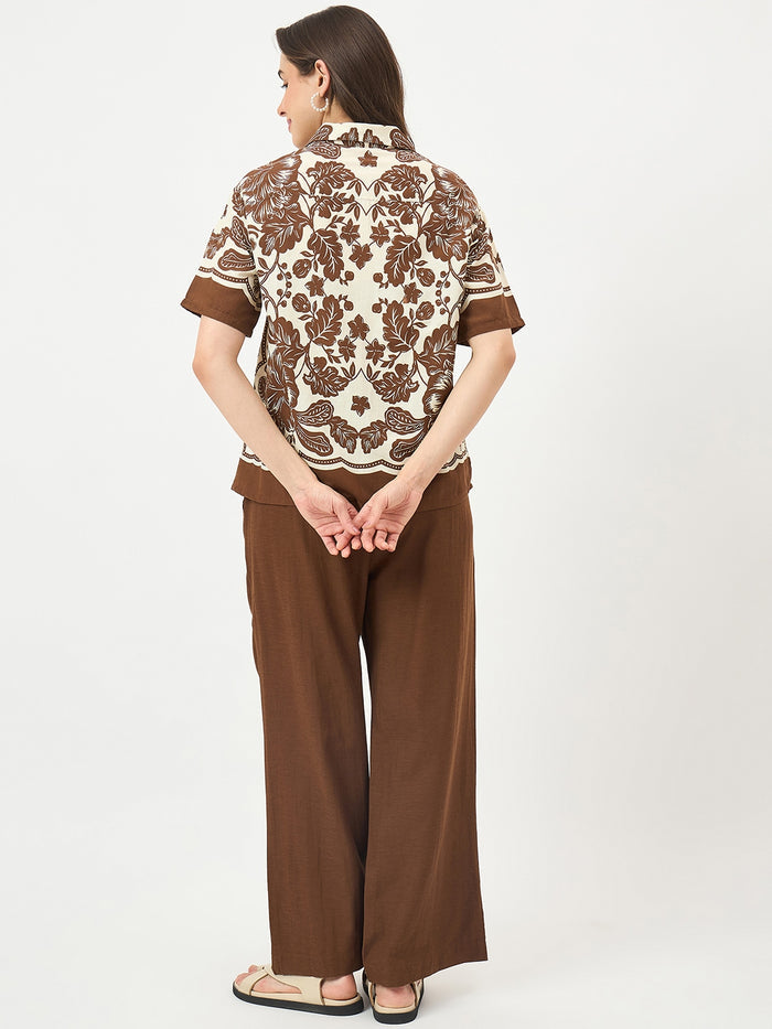 Madame Brown Embroidered Co-ord Set