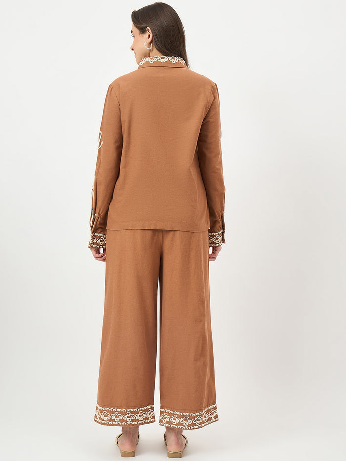 Madame Brown Embroidered Co-ord Set