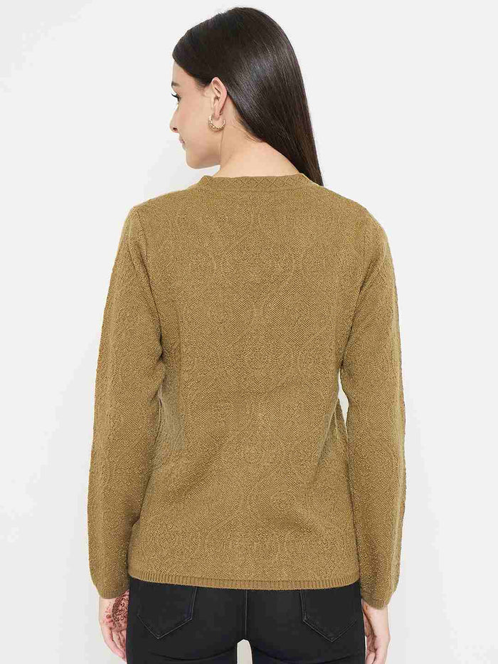 Madame Cable Knit Khaki Cardigan