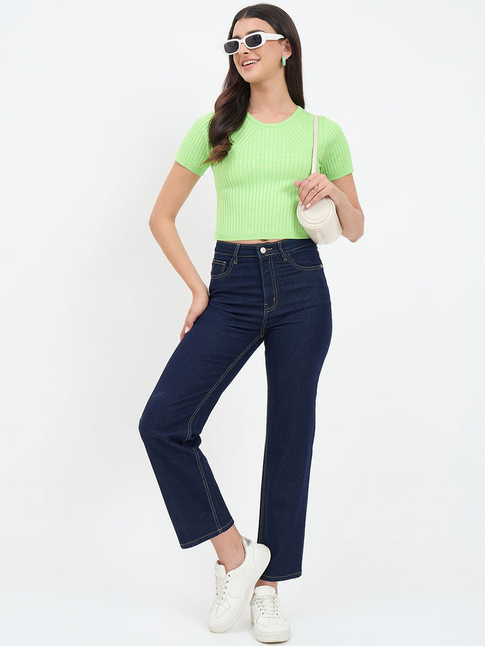 Madame Dark Blue Straight Fit Jean