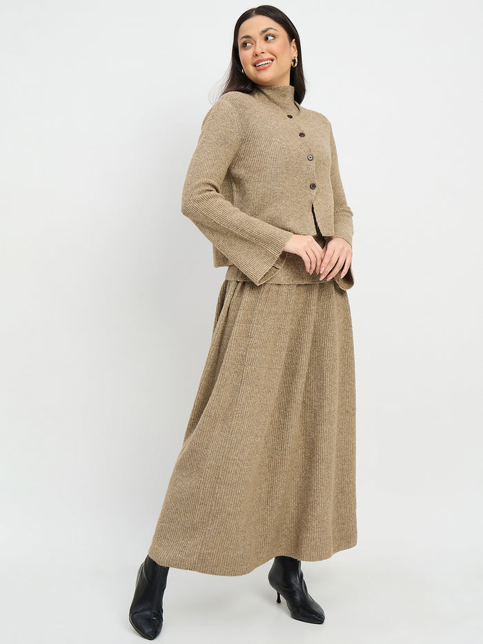 Madame High Neck Sweater and Skirt Co-ord Set